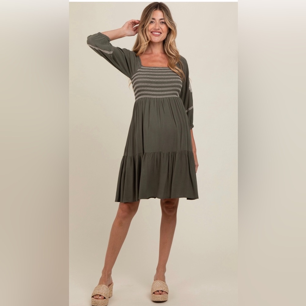 Pinkblush Olive Long Sleeve Dress